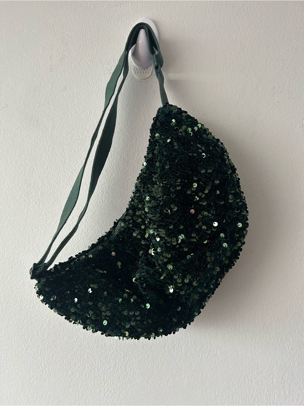 Des Petit Hauts Green Sequin Shoulder Bag
